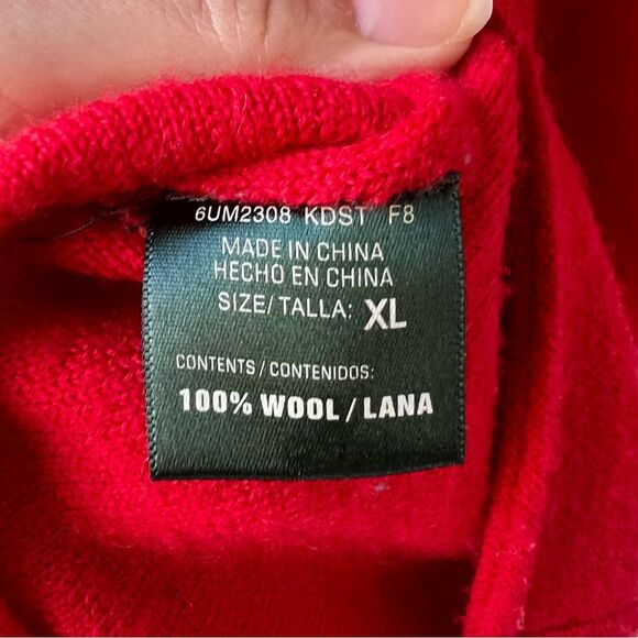 Harve Bernard Women’s Red Wool Blend Blazer sz XL - Picture 5 of 5